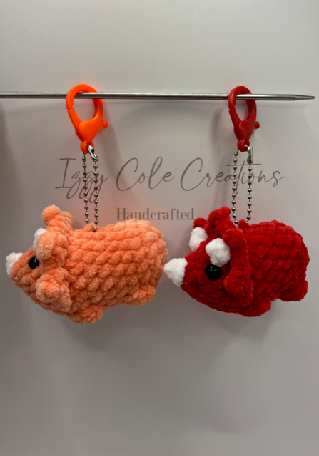 Triceratops Keychains